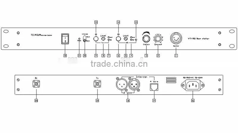 Half-Duplex wireless walkie talkie intercom system