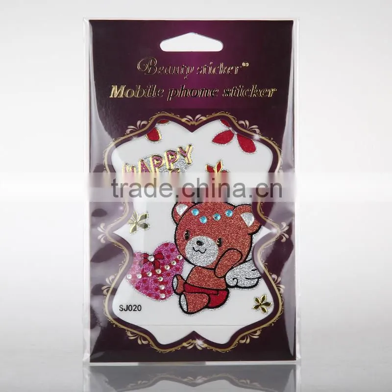 Phone free decoration metallic high qulity glitter phone sticker