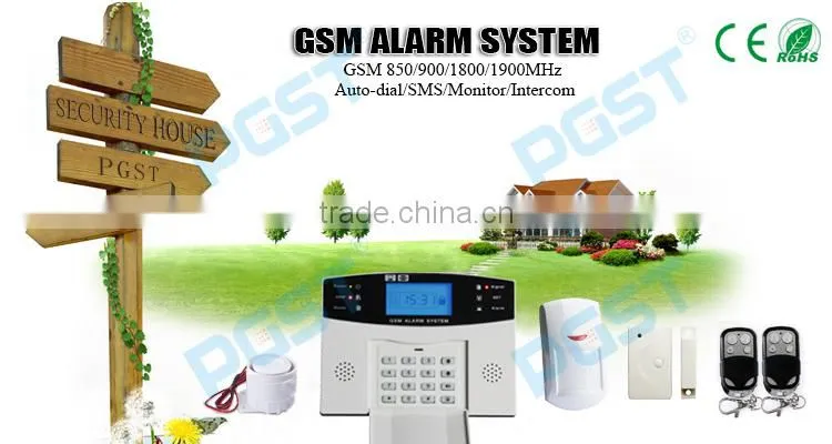Multi-language GSM Buglar Alarm Security System with Quad-band GSM Frequency