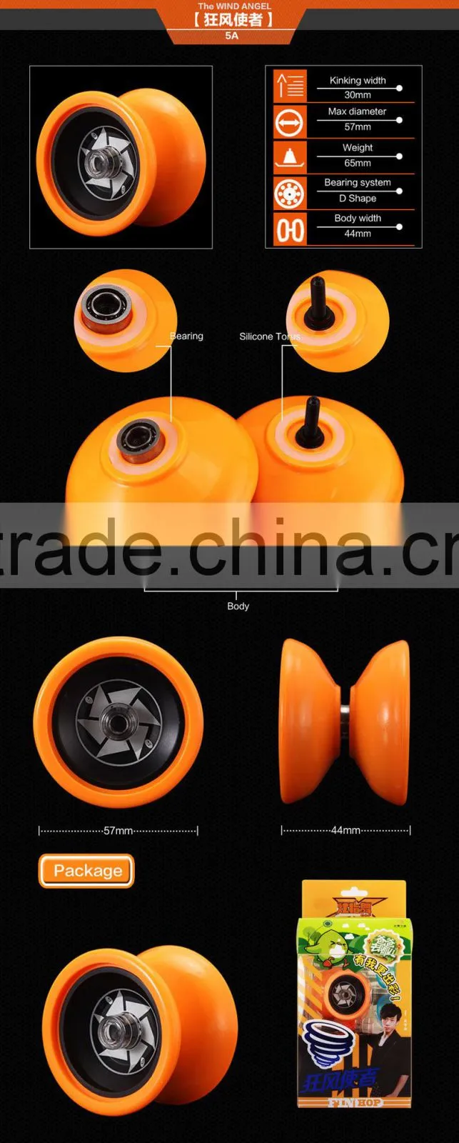 YongJun Patent Design Metal + Plastic YOYO Ball With Hubstacks YoYo