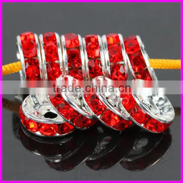 KJL-BD5174 Wholesale peridot Crystal rhinestone Wave white-K Spacer Beads Jewelry Accessories