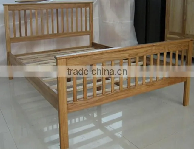 Modern Solid Wood Double Bed Designs For Bedroom Furniture