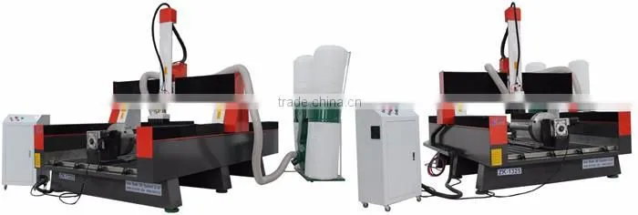 5.5kw cnc router big powerful wood carving cnc router machine with dust collector 1325