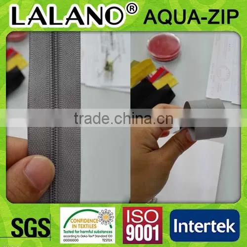 2015 5# size custom gray color waterproof zipper use for plastic waterproof zipper bag