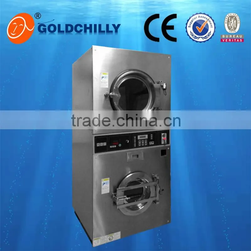 10kg gas double layer coin operate clothes dryer with Promotional price for laundromat