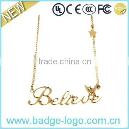 gold-plating metal beaded necklace
