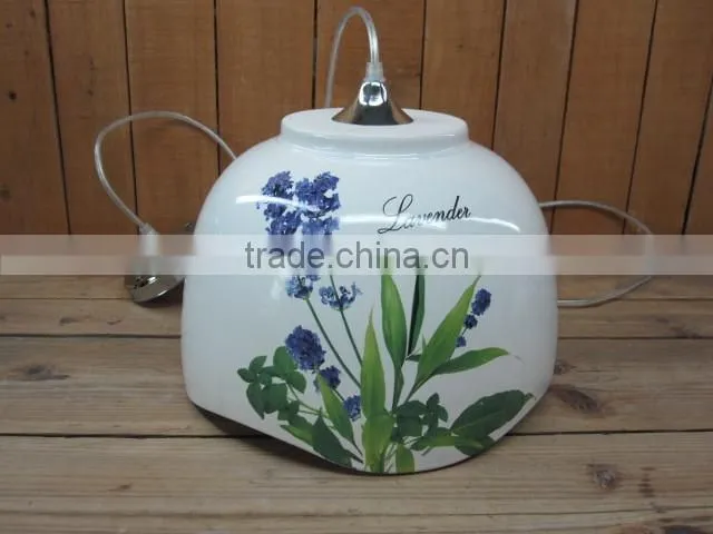 Ceramic Material Pasta Food Storage Jar with Lavender Design