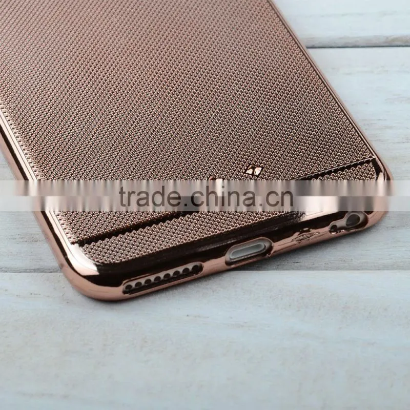 C&T Plating Weave Lines Soft Flexible TPU Skin Case for iPhone 6/6S