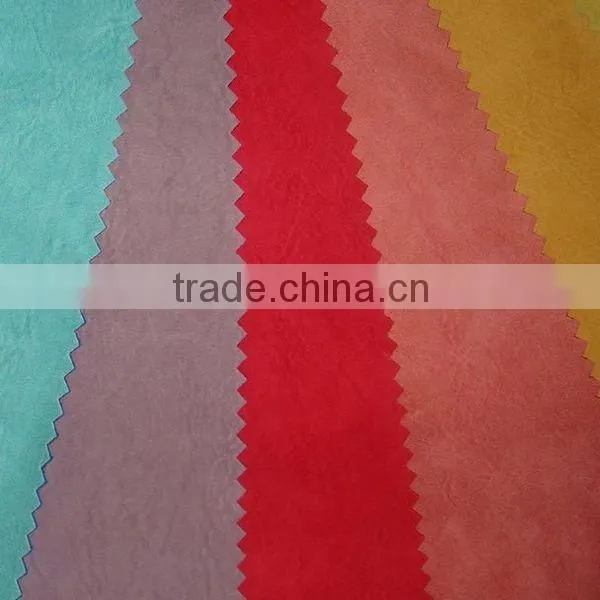 Yang buck embossed PU leather for shoe upper material usage