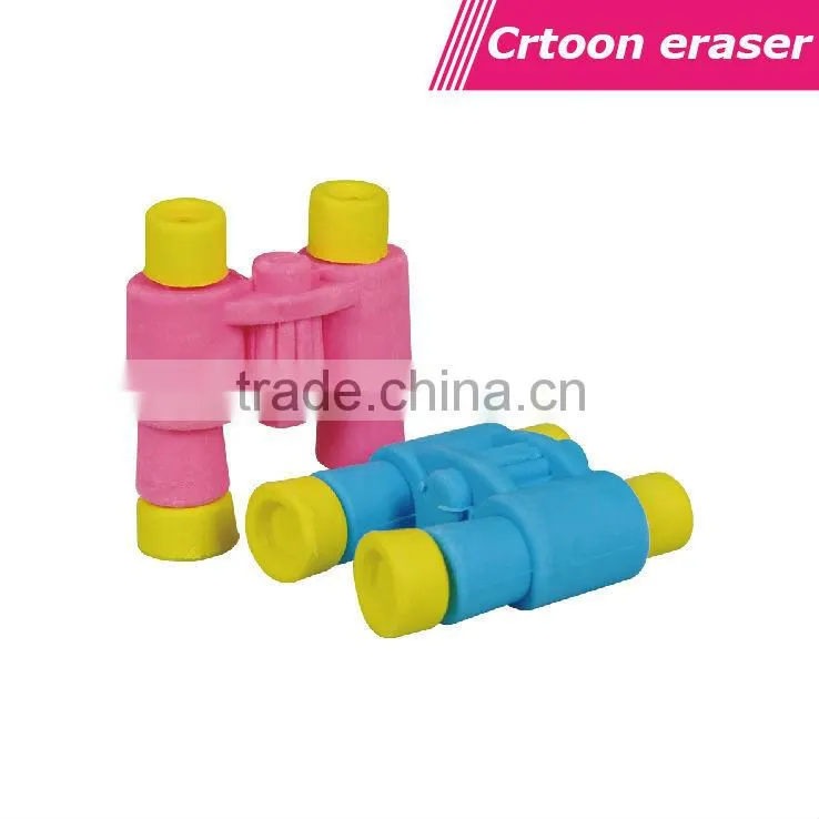 3D cute telescope shaped eraser for kids novelty erasers