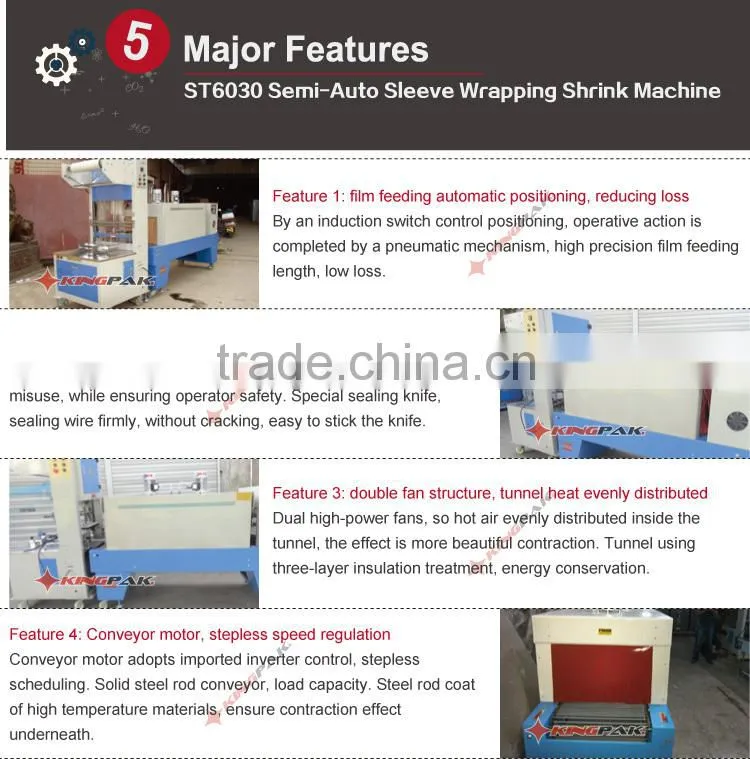 ST6030 Semi-Auto PET Bottle Shrink Wrapping Machine