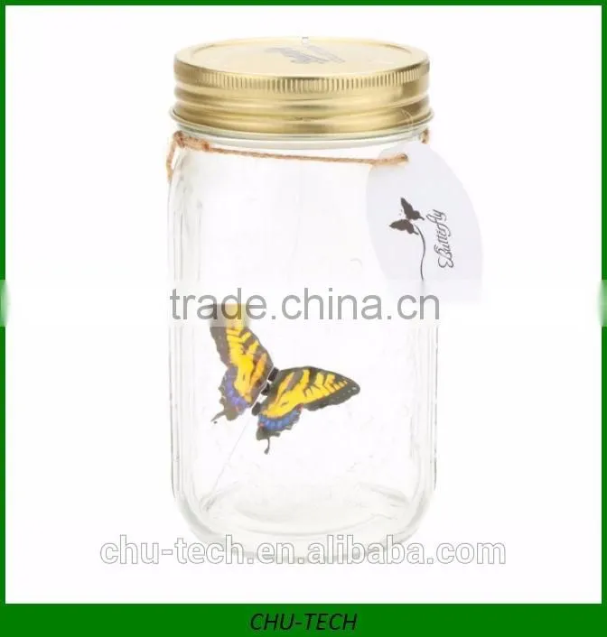 Electronic Butterfly Jar Butterfly Bottle with LED light