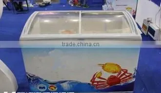 Curved Double Door Ice Cream Freezer
