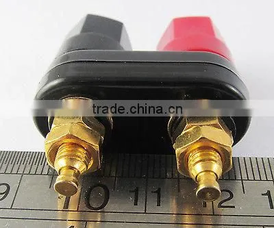 Gold Plated Dual Insulated Speaker terminal Binding Post 4mm Banana Plug