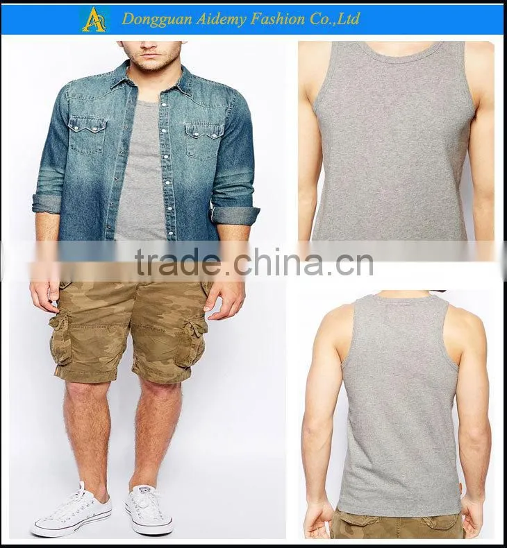 custom 100 cotton mens tank top shirt