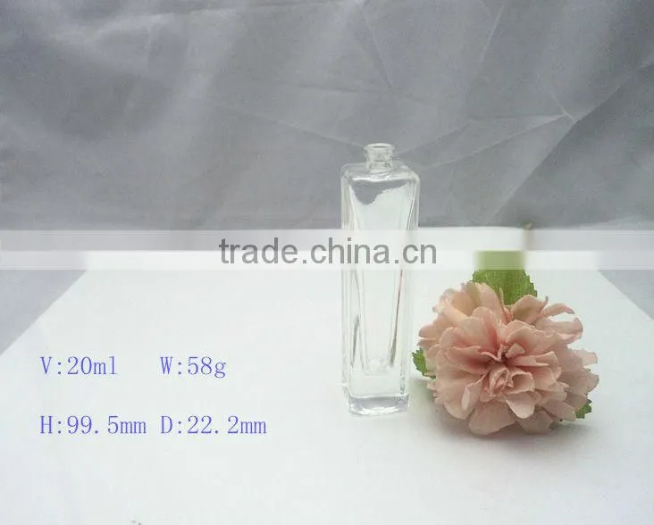 20ml glass Rectangular perfume bottle