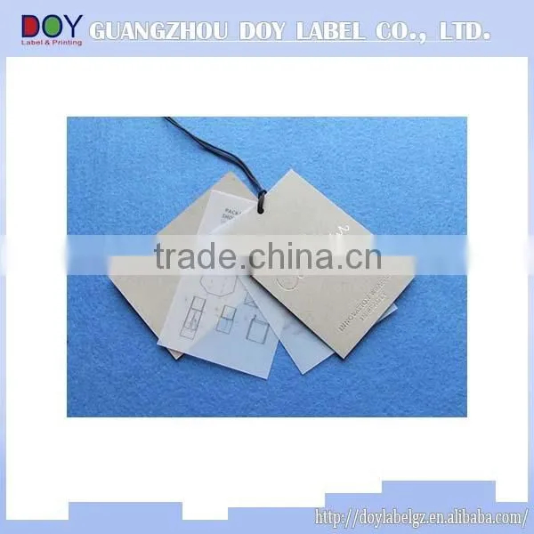 personalized factory produced garment paper tags
