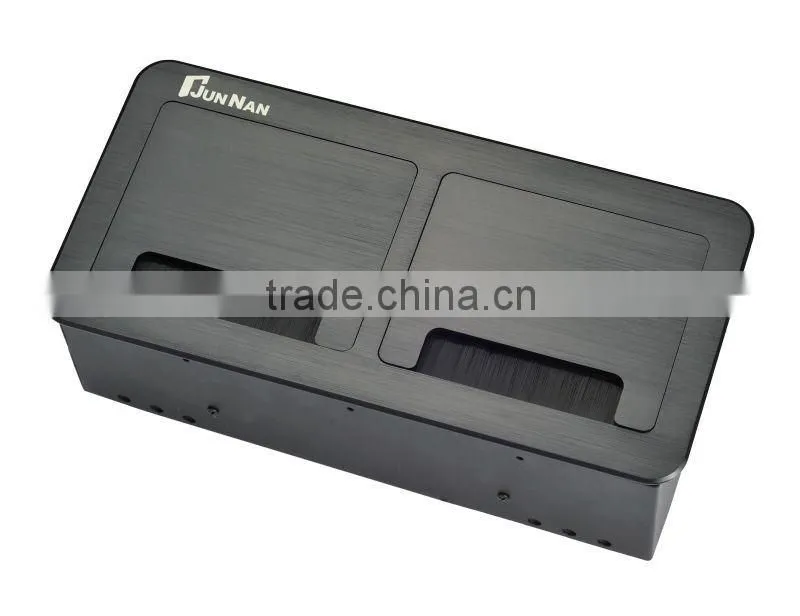 2014 new design brush desktop pop up electrical outlets for office furniture system