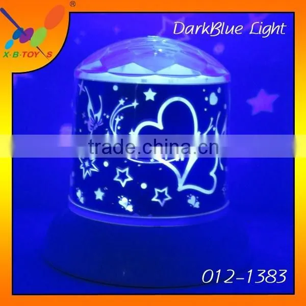 Hot selling New Year Gift Rotating Projection Light LED Change colors Projector Night Light with 4 pcs Batteries or USB Line