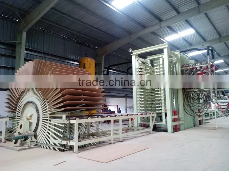 69ft bagasse particle board production line/hot press machine