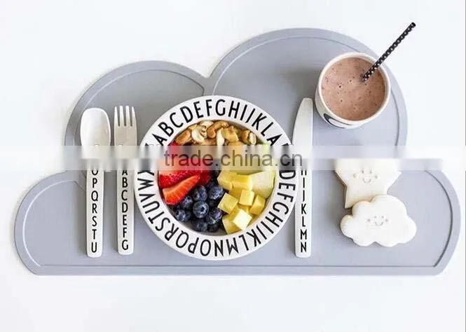 Dinnerware Table Mat Washable Children Silicone Portable Mat