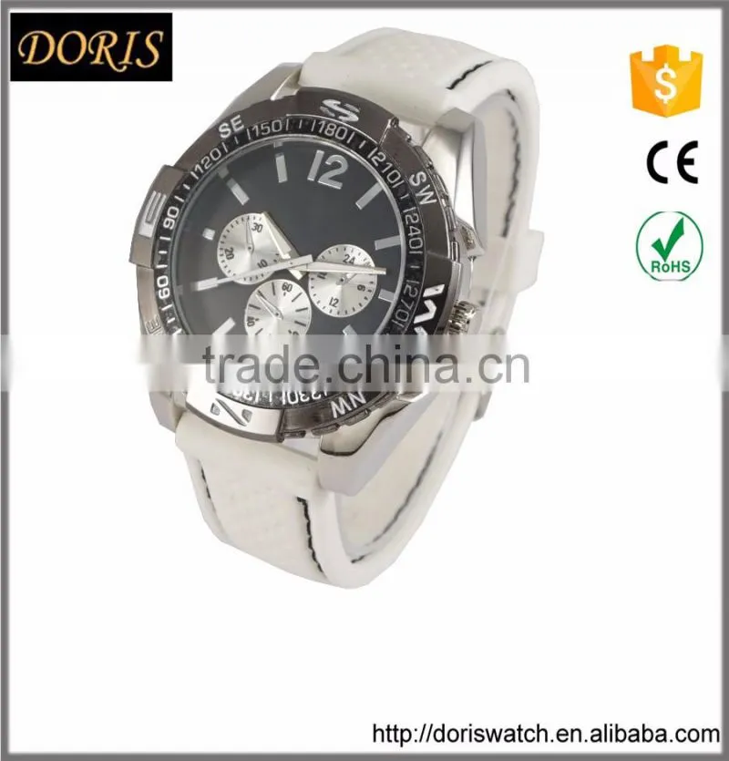 Fashion japan movt quartz silicone wrist watch