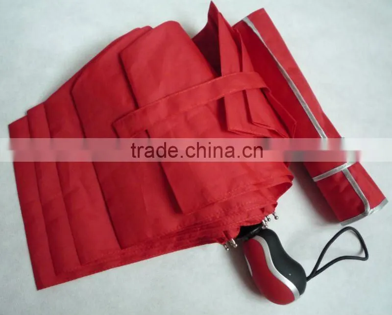 Auto open & close 3 folding umbrella for advertising