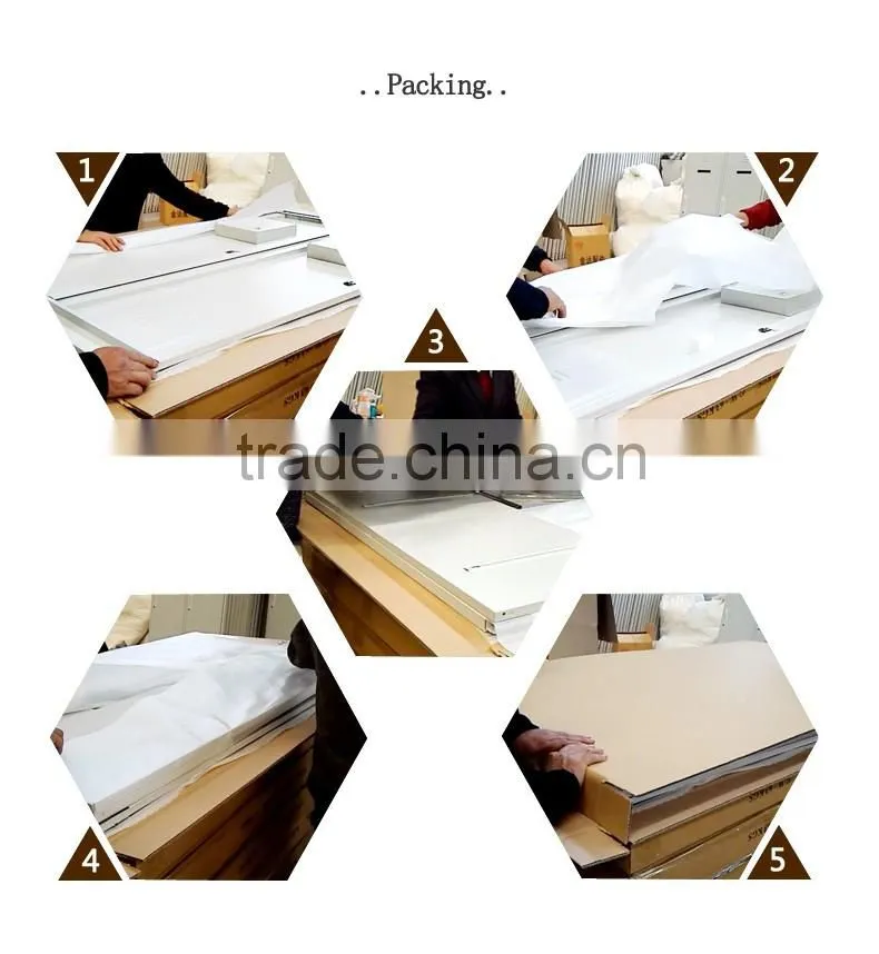 Modern style wooden desktop school desk and chair