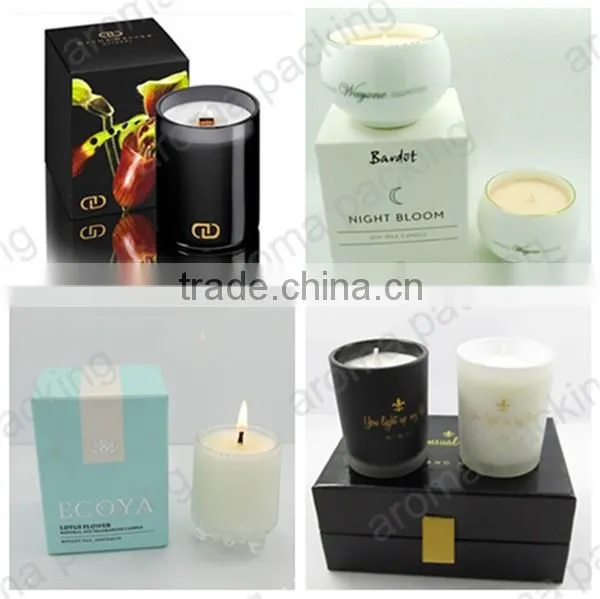 high quality cardbaord packing box for scent candle with customer logo