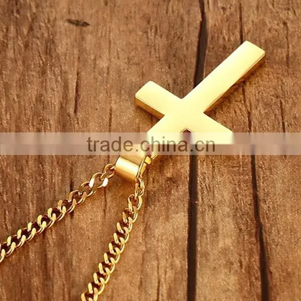 High Quality Fashion Cross Pendant Stainless Steel Necklace