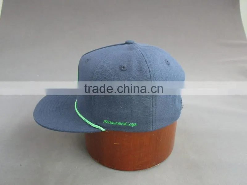Customer 5- panel snapback hat with special front string