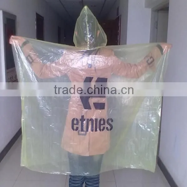 disposable rain poncho/rain ponchos cheap /promotional rain poncho