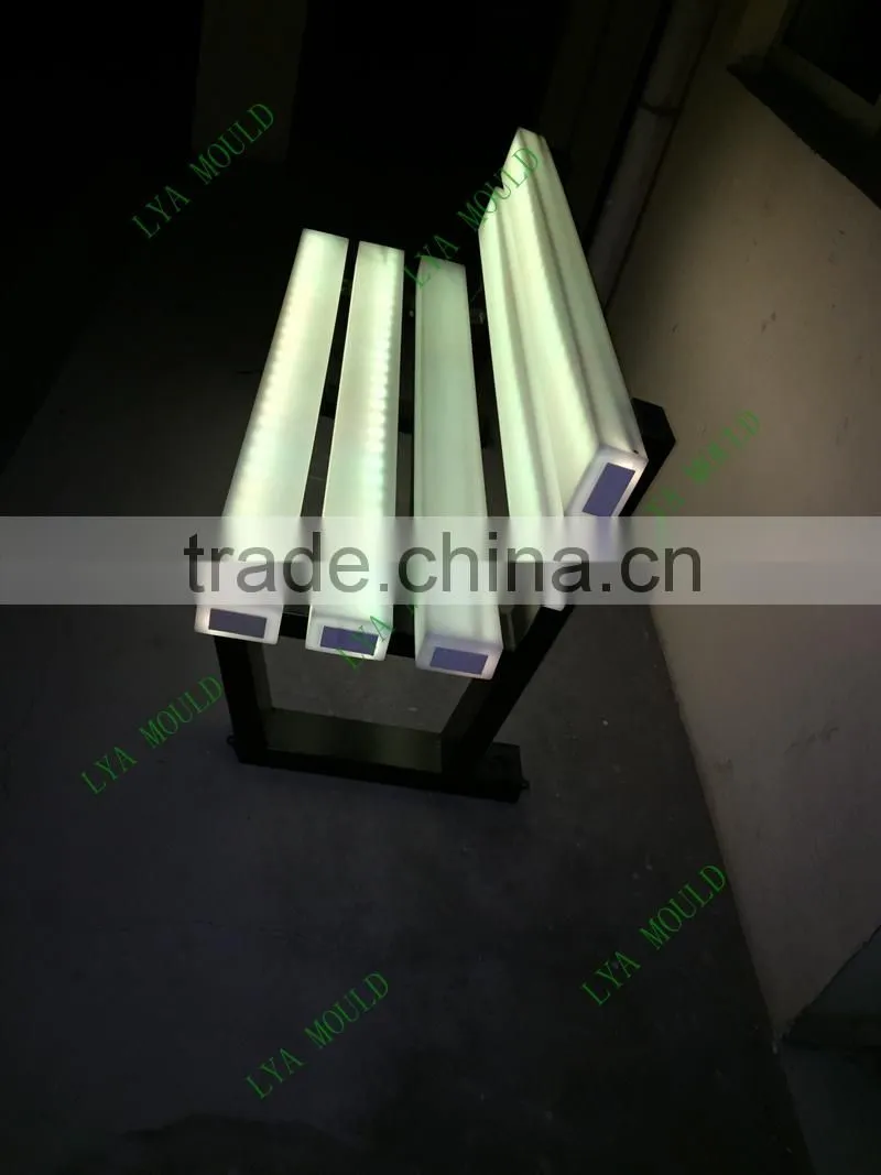New LED Park Bench Garden Chair Plastic Material