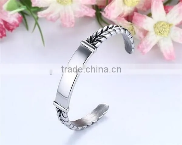 New products 2016 316 l stainless steel bracelets silver jewelry