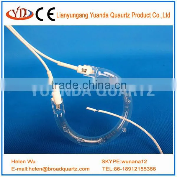 Round shaped quartz halogen infrared oven lamp