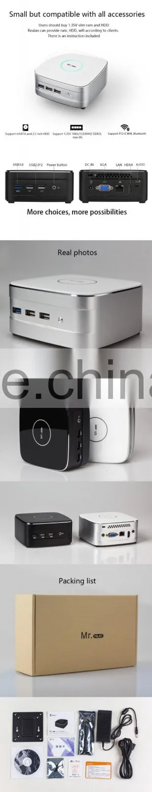 Mr.NUC-BTJ1900-V3U Celeron J1900 Quad Core NUC mini PC Manufacture