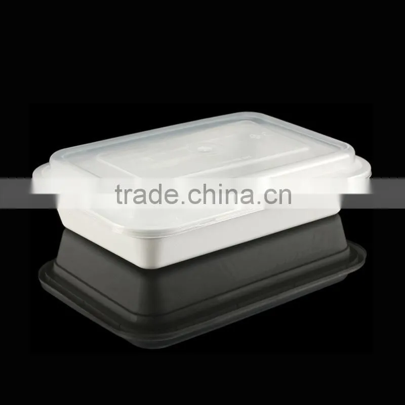 food plastic container PP dish plate plastic plate 1200ml Sushi box