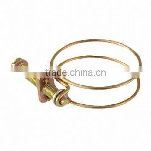 Double-wire Hose Clamp, Easy to be Fixed, zinc plated