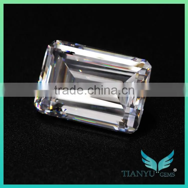 Wholesale 7*9mm 2ct super white colorless emerald cut china synthetic moissanite diamond for ring
