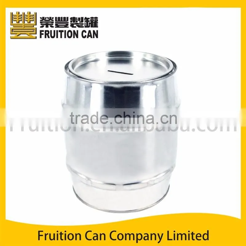 Beer Barrel Food Tin Can Metal Box