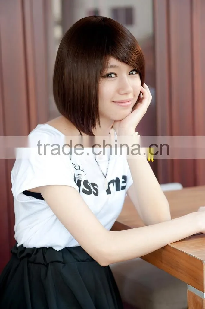 Hot style Student short bob wig natural looking cheap wigs