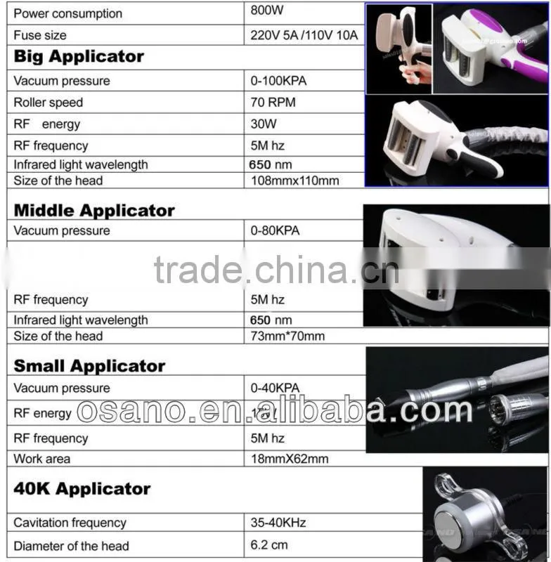 4 working handles slimming machine Liposuction vacuum beauty slim machine