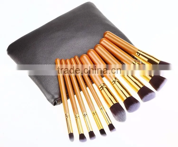 10Pcs Gold Private Label Makeup Brushes