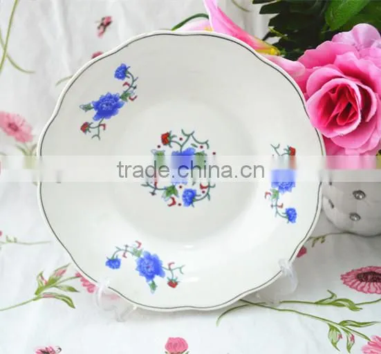 cut edge ceramic plate printed,custom printed ceramic plate,plain ceramic plates