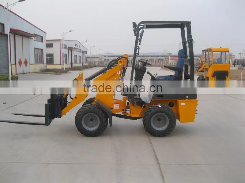 hot selling china mini hydraulic wheel loader quick-hitch JOYSTICK with CE for European market
