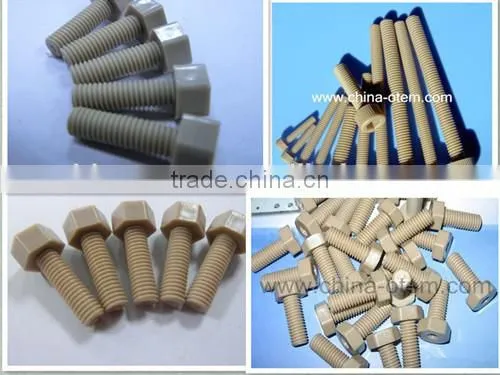 Plastic injection parts PEEK round head bolt