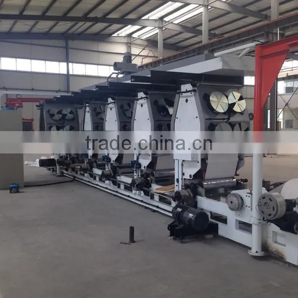 Automatic roll to roll 5 color small gravure printing machine