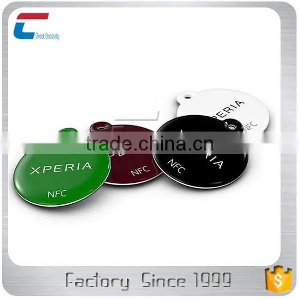 Latest product in China of passive NFC epoxy tag sticker 13.56mhz adhesive RFID tag