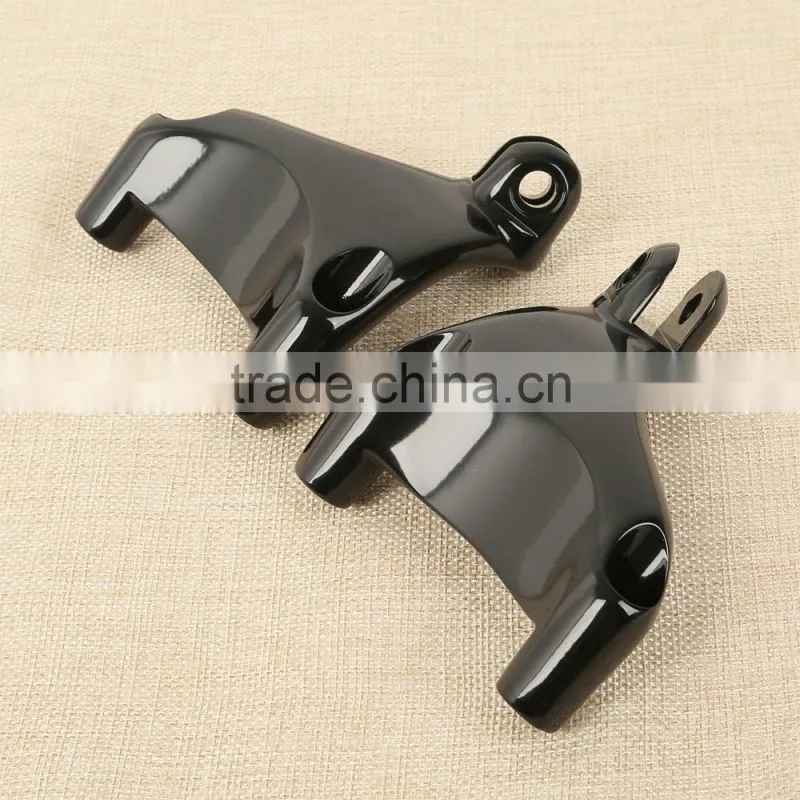 Black Passenger Peg FootPeg Mount For XL 883 1200 Sportster 04-13 10 11