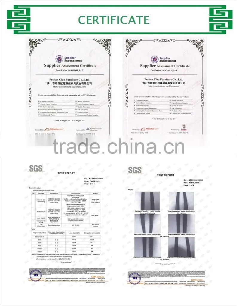 leisure aluminum bar furnituret flat rattan table and chair CF1308